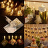 Dopheuor LED Photo Clip Copper String Lights Starry Fairy Warm Yellow Lights Battery Powered for Hang Pictures Cards Bedroom Wall Decorations Chri...