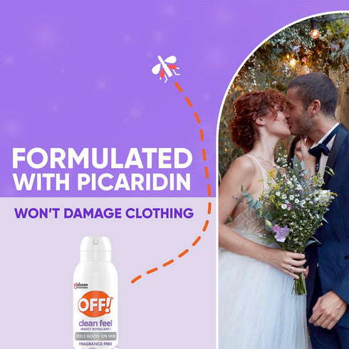 OFF! Clean Feel Insect Repellent Aerosol with 20% Picaridin, Bug Spray with Long Lasting Protection from Mosquitoes, Feels Good on Skin, 7 oz...