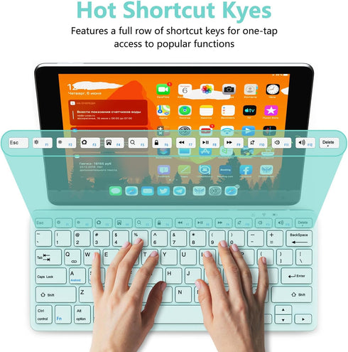 Bluetooth Keyboard for iPad, Bluetooth Keyboard Compatible iPad 10th 9th 8th, iPad Air 5th 4th, iPad Pro 13/12.9/11 inch, iPad Air 13/11 inch, Por...