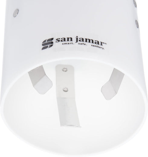 San Jamar Medium Pull-Type Cup Dispenser 4-10 Oz. Cups with Flip Cap for Restaurants, Dining Halls, and Fast Food Plastic, 16 Inches, White...