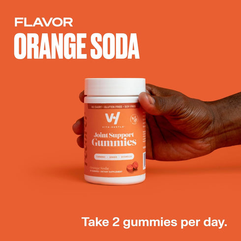 VitaHustle Turmeric Ginger Gummies for Inflammation, Joint Flexibility, Muscle Recovery, Low Sugar, Vegan, Gluten Free, Non GMO, Orange Flavor, 50...