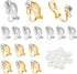 PH PandaHall 8 Pairs Clip-on Earring Converter Gold Silver Earring Findings Brass Earring Clips with Crystal Rhinestone Earring Silicone Earring P...