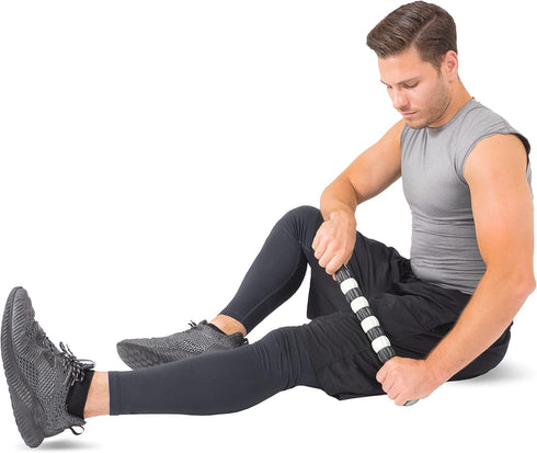 Prosource Fit Massage Stick Roller, 18” Handheld, Portable Self-Myofascial Release Tool for Relief from Muscle Pain/Cramps in Calves, Shins, Thigh...
