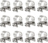 Glarks 12Pack 9-11mm Stainless Steel Mini Fuel Injection Hose Clamps Adjustable Pipe Hose Clip Tube Clamps Set (11/32''-7/16'' Dia)...