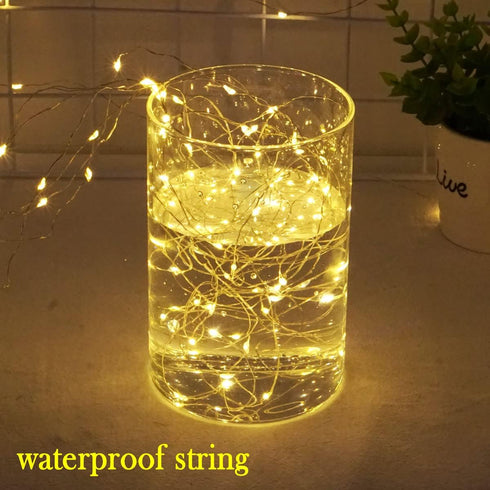 Twinkle Fairy Lights Battery Powered 3 Modes with Timer Firefly Lights 20 LED on 7.2feet Silvery Copper Wire for DIY Wedding Party Christmas Hallo...