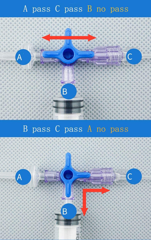 6pcs Disposable Medical Valve 3-Way Stopcocks with Luer Connections Male Lock for School Projects, Hobbies DIY Experimental Research Projects...