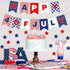 Patriotic Paper Banner 4th of July Bulletin Board Decorations with Red Blue Star Cutouts for Independence Day School Classroom Office Home Decor P...