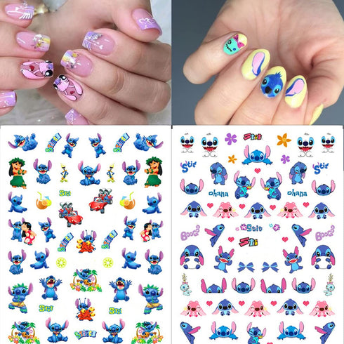 6 Sheets Cute Nail Art Stickers Decals 3D Self Adhesive Kawaii Designer Nail Stickers for Nail Art Supplies Cartoon Nail Stickers Women Girls DIY ...