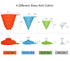 KongNai 4 Sizes Kitchen Funnel Set, Food Grade Silicone Collapsible Funnel, Funnels for Kitchen Use Filling Bottles, Canning, Cooking, and Water P...