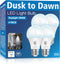 4 Pack Dusk to Dawn Light Bulbs Outdoor, 5000K-Daylight, 720LM, 9W(60W Equivalent) A19 E26 Automatic On/Off LED Light Bulbs, Dusk to Dawn LED Outd...
