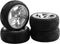 Mxfans RC 12mm Hux Wheel Rims & Rubber Tires for RC 1:10 On Road Drift Car Pack of 4...