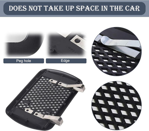 1 PC Car Visor Makeup Mirror with Clip, 6.65In x 4.33In Portable Durable Glass ABS Vehicle Sun-Shading Mirror, Universal Waterproof Automotive Rea...