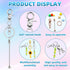20 Pieces Beadable Keychains Bars - Diy Multicolor Blank Beadable Keychains Bulk - Keychain Bars for Beads Suitable for Silicone & Rubber - Beaded...