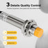 ATO 2Pcs M12 Proximity Switch NPN NO Inductive Proximity Sensor Approach Sensor,lj12a3-4-z/bx,for 3D Printer Probe Bed Leveling,Replace Small Swit...