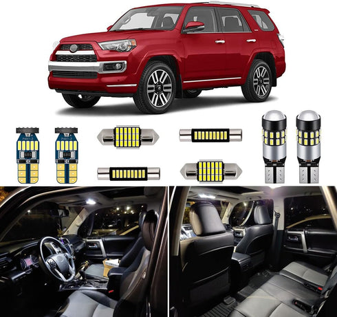 16 Piece White Interior LED Lights Kit for Toyota 4Runner 2010 2011 2012 2013 2014 2015 2016 2017 2018 2019 2020 2021 2022 Super Bright 6000K Inte...