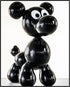 Posterizer 1 pcs-Cute black balloon animal-Dog-Kids Room Art-Comedy Art-Gift for Daughter, Son, Kids- unframed wall art...