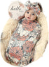 Galabloomer Newborn Receiving Blanket Headband Set Baby Flower Swaddle (cocal almond)...