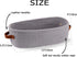 Cotton Rope Small Woven Toilet Paper Room Storage Basket with Handles for Bathroom, 13"x5.9"x4" Gary...
