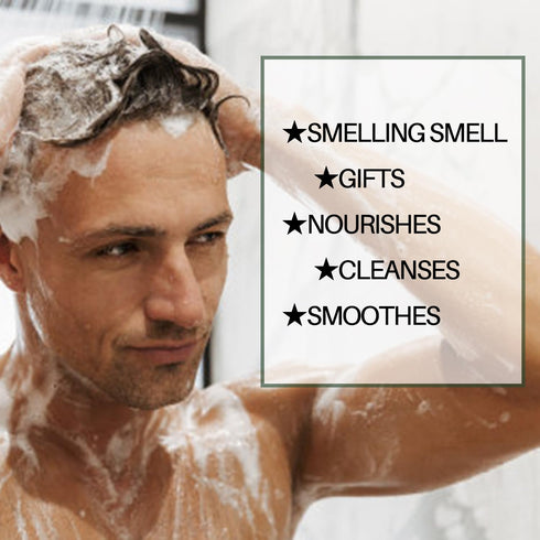 Men Soap Face Body Bathing Scrub Exfoliating Bar Handmade Shampoo Bar Clean Hydrate Soap with Citrus Cedar Essence Nourishing Dry Skin Washes Away...