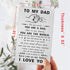 Father's Day Gifts To My Dad - Engraved Wallet Inserts Card for Dad - Father from Daughter Gift Ideas (to Our Family You're The World)...