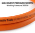 Giraffe Tools Rubber Air Hose, 3/8 inch x 6 ft, 1/4 in. MNPT Fittings, 300 PSI Heavy Duty, Lightweight Air Compressor Hose...