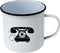 Modern Retro Enamel Mug Camping Mug in Vintage Enamelware Designs – Fun Metal Coffee Mug and Durable Camping Cup - Tin Mugs for Coffee (or Whiskey...