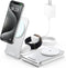Facbiny Foldable 3-in-1 Magsafe Charger Stand with 20W Adapter, Aluminium Alloy Magnetic Wireless Charging Station for iPhone 15/14/13/12 Series, ...