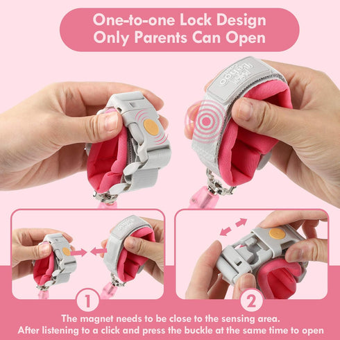 Lehoo Castle Upgraded Anti Lost Wrist Link, Kid Harness with Induction Lock, Safety Wrist Leash for Toddlers, Kids Backpack Leash, Child Leash Har...