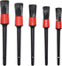 Detailing Brush Set -5 Different Sizes Premium Natural Boar Hair Mixed Fiber Plastic Handle Automotive Detail Brushes for Cleaning Wheels, Engine,...