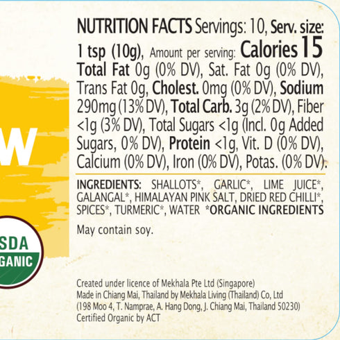 Mekhala Organic Gluten-Free Thai Yellow Curry Paste 3.53oz...