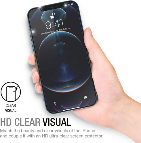 XDesign Glass Screen Protector Designed for iPhone 12/12 Pro 2020 6.1-inch (3-Pack) Tempered Glass, 3 Pack, Slim Fit Series......