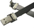 Long Black FFC USB C FPV Flat Slim Thin Ribbon FPC Cable USB Type-C 90 Degree to Standard USB A for sync and Charging (80CM)...