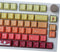 JOMKIZ PBT Keycaps,129 Keys Dye Sublimation Cherry Profile Keycaps with 6.25U Spacebar Autumn Keycap Set for Cherry MX Switches ISO/ANSI Layout Me...