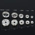 100Pcs Rondelle Spacer Beads 8mm Silver Plated Round Crystal Charms Czech Rhinestone Spacer Loose Beads for Jewelry Making Supplies Bracelet Neckl...