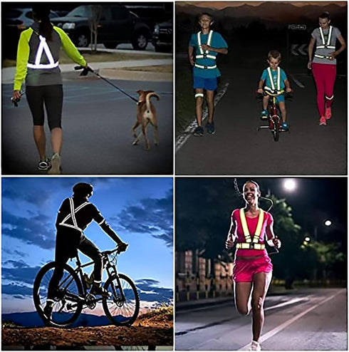High Visibility Reflective Safety Vest | Lightweight, Adjustable & Elastic | Hi Vis Running Gear for Jogging, Walking, Cycling, Construction Worke...
