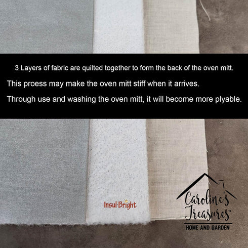 Caroline's Treasures BB5030OVMT Christmas Border Collie Oven Mitt Heat Resistant Thick Oven Mitt for Hot Pans and Oven, Kitchen Mitt Protect Hands...