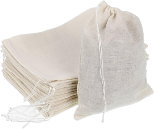Pangda 30 Pack Muslin Drawstring Cotton Bags for Gifts (5 x 7 Inch)...