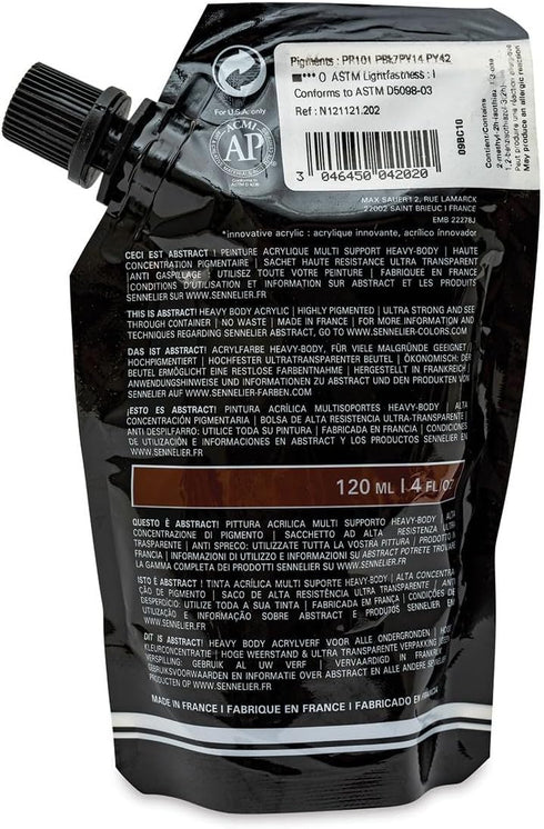 Sennelier Abstract Acrylic Paint Pouch, 4.05 Fl Oz (Pack of 1), Burnt Umber...
