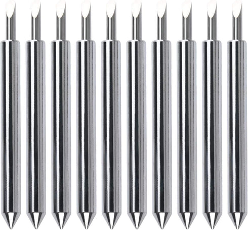 HQMaster 45 Degree Tungsten Steel Lettering Blade Vinyl Cutter Blades for Roland Cutting Plotter Red Cap Pack of 10...