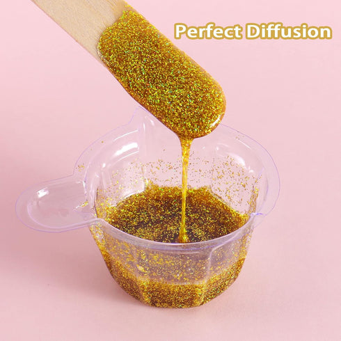 Renfio Holographic Ultra Fine Glitter Powder Metallic Resin Glitter 2.11 Oz (60g) PET Flakes Crafts Sequins 1/128" 0.008" 0.2mm Epoxy Chips Flakes...
