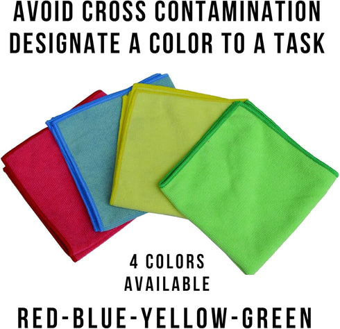 Diversey D7524116 MyMicro Commercial Microfiber Cleaning Cloth,Reusable & Lint Free - Large 14 Inch x 14 Inch, Blue, (Pack of 1)...