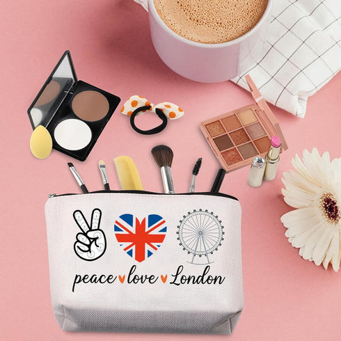TSOTMO London Gift London Trip Accessories Bag London Eye Cosmetic Bag London Britain Journey Gift (PEACE London)...