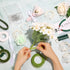 PAXCOO Floral Tape and Floral Wire Arrangement Tool Kit with Green Floral Tape, Floral Wire, Boutonniere Flower pin, Wire Cutter, White Ribbon and...