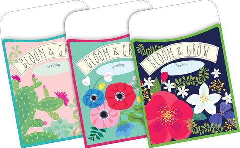 Barker Creek Peel & Stick Library Pockets, Petals & Prickles, 3 Designs, Great for Holding Library, Index, and Flash Cards, Hall Passes, Recipes, ...