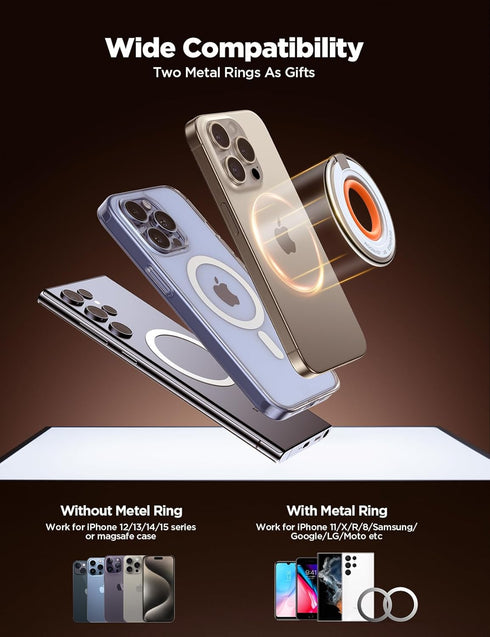 JOYROOM for Magsafe Phone Grip Holder Kickstand Magnetic Phone Ring Holder Stand for Magsafe Phone Ring Camera Snap for iPhone 15 14 13 12/Pro/Max...