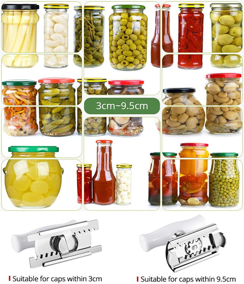 Jar Opener, Caliamary Jar Lid Opener for Seniors with arthritis, Adjustable Stainless Steel Lids Off Easy Jar Opener for 0.98-3.93inch Bottle Can ...