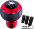 Arenbel 5 Speed Leather Car Shifter Handle Manual Gear Stick Shift Lever Knobs Replacement Fit Most MT Trucks Vehicles, Red...