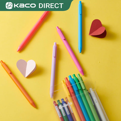 Kaco 20 Pieces Ballpoint Pens PURE, Black Ink Pens, 1.0mm Medium Point, 20-Count Pack Pens for Journaling Note Taking...