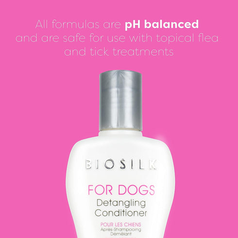 BioSilk for Dogs Silk Therapy Detangling Conditioner | Sulfate and Paraben Free Matted Hair Dog Detangler Conditioner for All Adult Dogs, 12 Fl Oz...