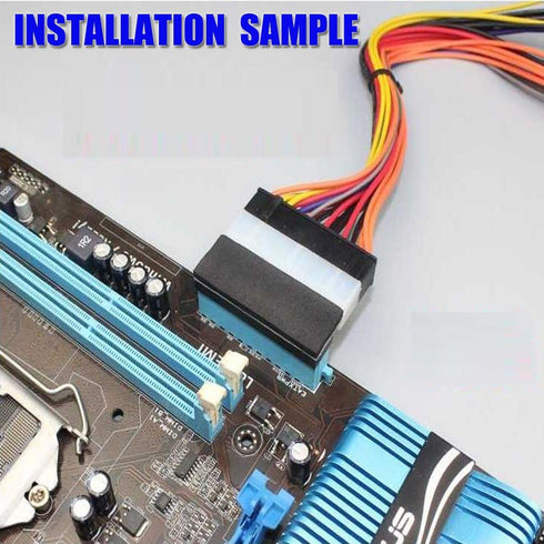 SUPERPLUS Right Angle ATX 24-Pin Female to Male Adapter for Desktop PC Power Supply - 90 Degree Cable...